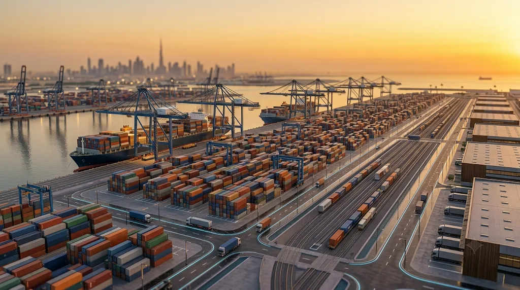 International freight movement by container ship